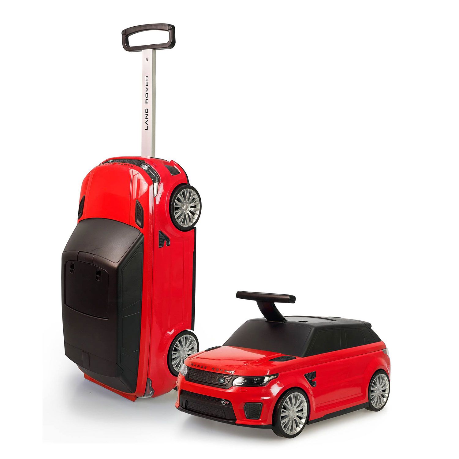 Feber Range Rover 2 In 1 Foot To Floor And Suitcase Red