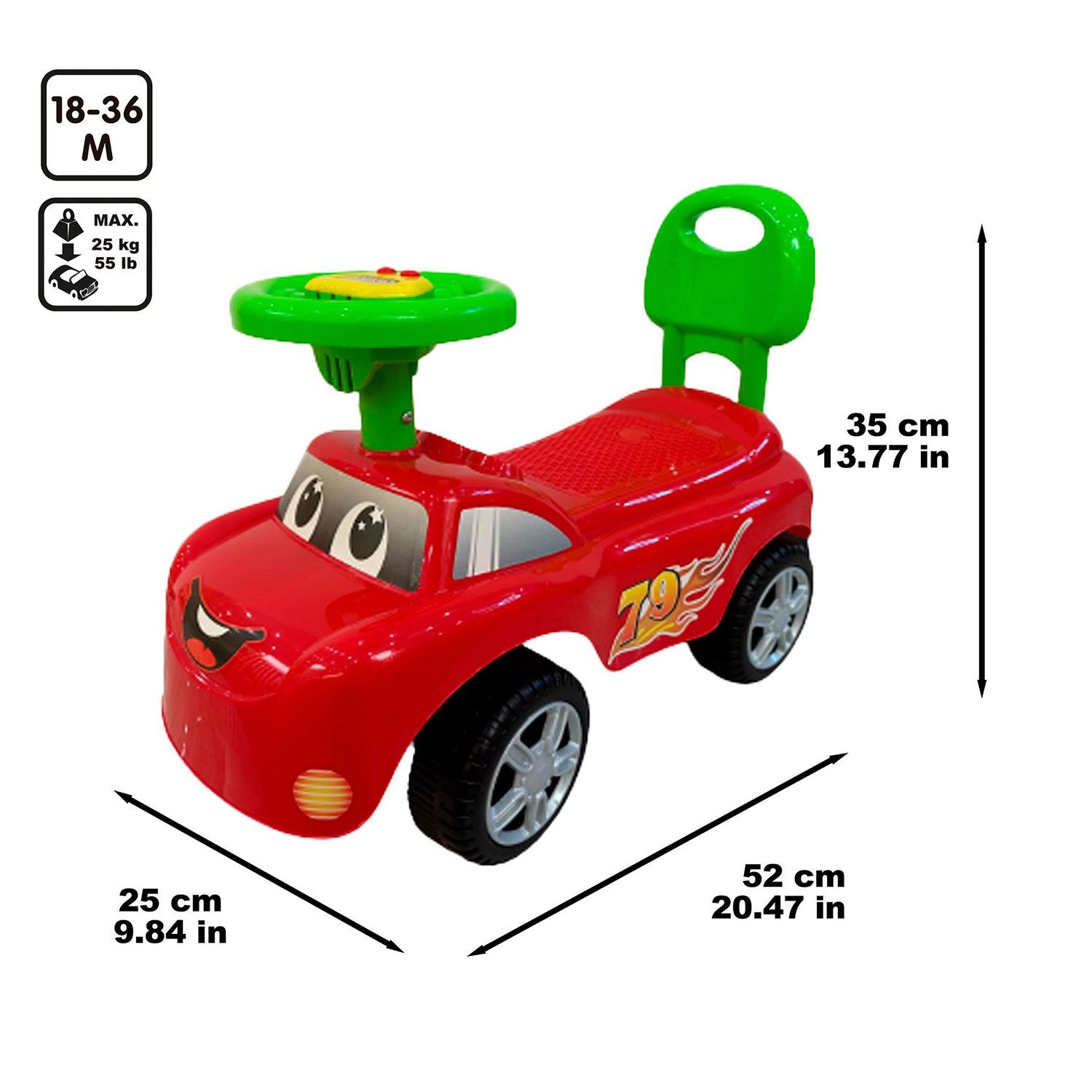 Feber Ride On Push & Go With Sounds Red Amz Mexico
